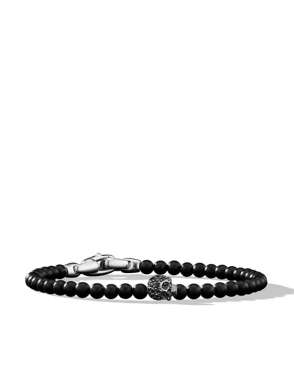 David Yurman sterling silver Memento Mori Skull onyx and diamond bracelet - Black von David Yurman