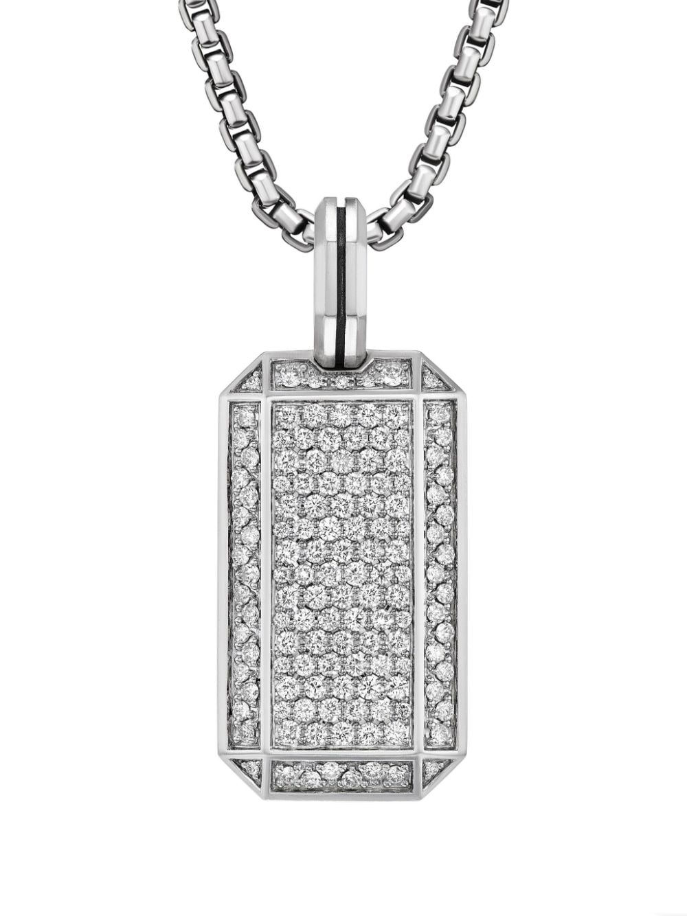 David Yurman sterling silver diamond tag amulet von David Yurman