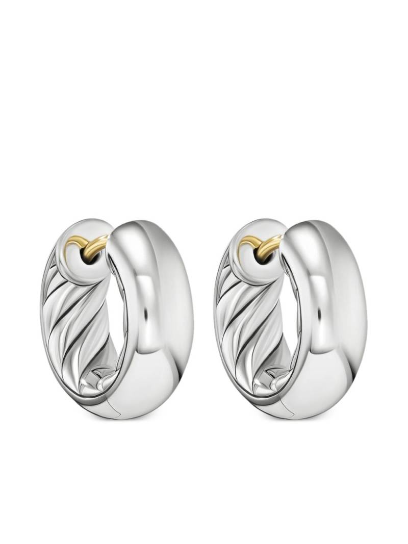 David Yurman sterling silver sculpted cable hoop earrings von David Yurman