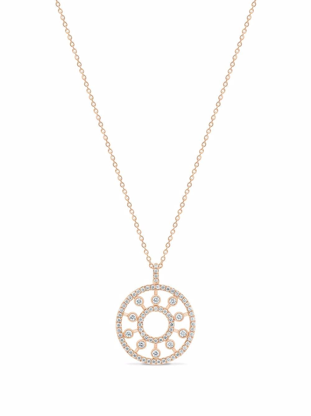 De Beers Jewellers 18kt rose gold Dewdrop diamond medallion necklace - Pink von De Beers Jewellers