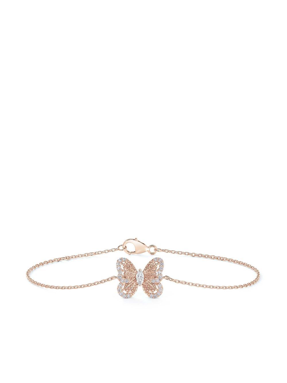 De Beers Jewellers 18kt rose gold Portraits of Nature butterfly diamond bracelet - Pink von De Beers Jewellers