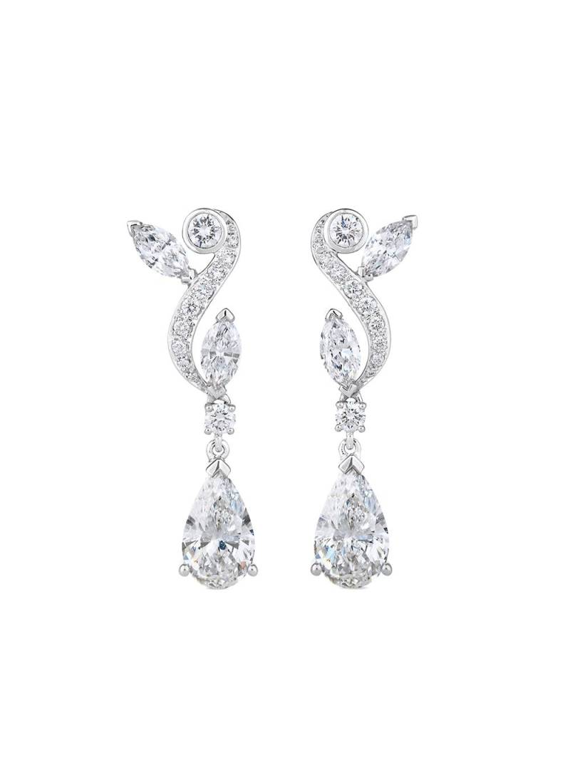 De Beers Jewellers 18kt white gold Adonis Rose diamond pendant earrings - Silver von De Beers Jewellers