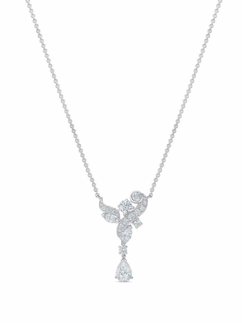 De Beers Jewellers 18kt white gold Adonis Rose diamond pendant necklace - Silver von De Beers Jewellers