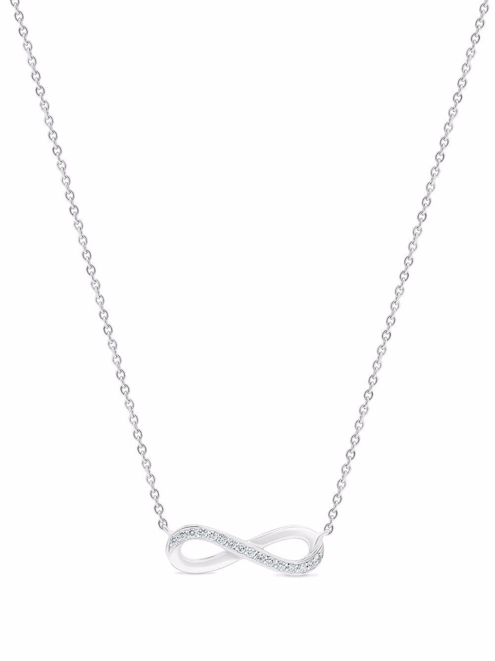 De Beers Jewellers 18kt white gold Infinity diamond necklace - Silver von De Beers Jewellers