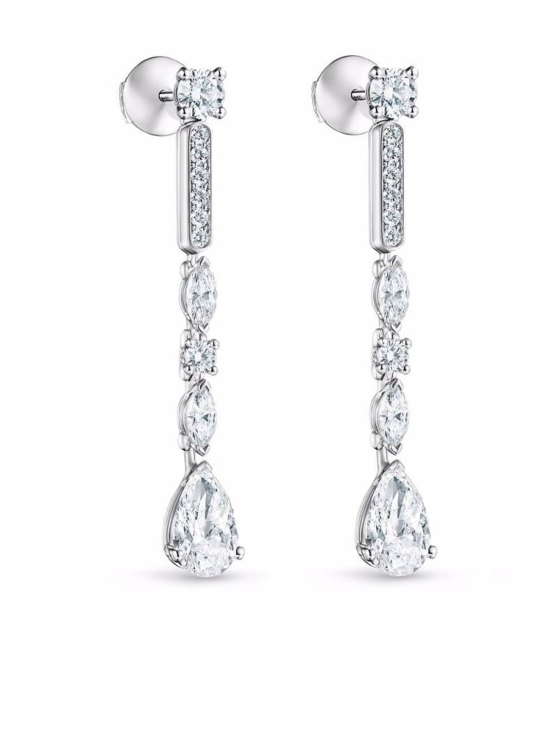 De Beers Jewellers 18kt white gold Snow Dance diamond earrings - Silver von De Beers Jewellers