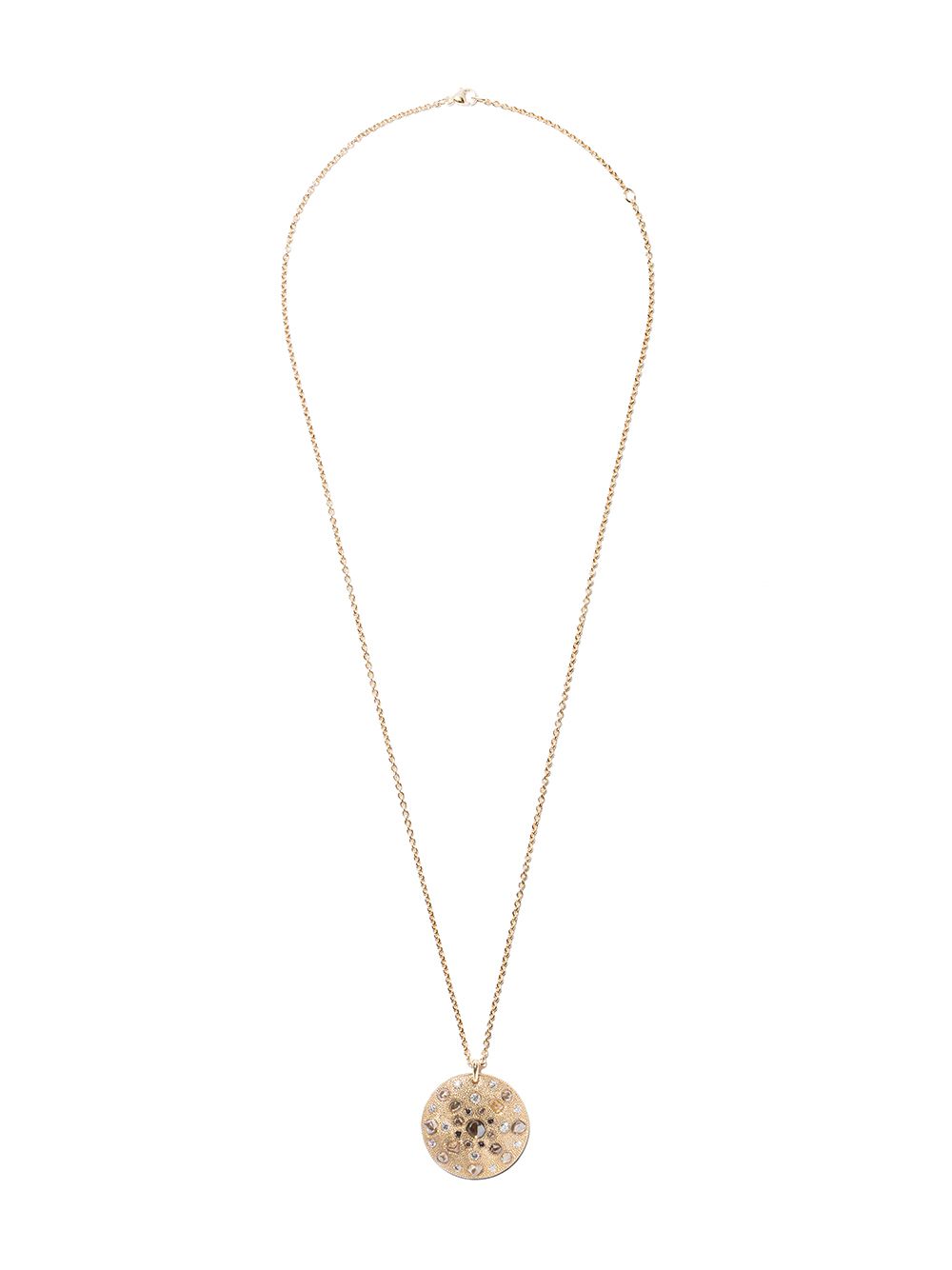 De Beers Jewellers 18kt yellow gold Talisman 10 Medal diamond small necklace von De Beers Jewellers