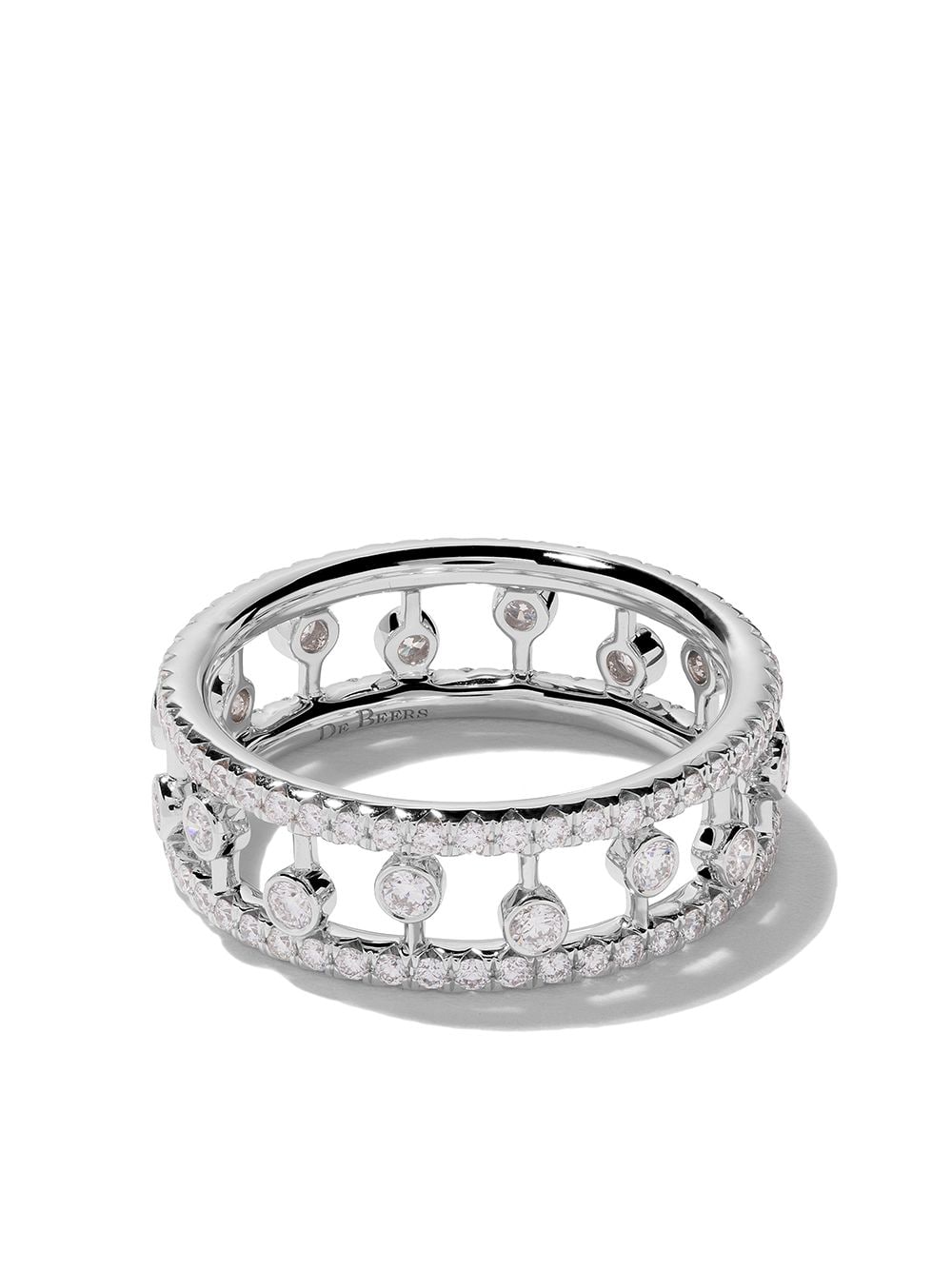 De Beers Jewellers 18kt white gold Dewdrop diamond band - Silver von De Beers Jewellers