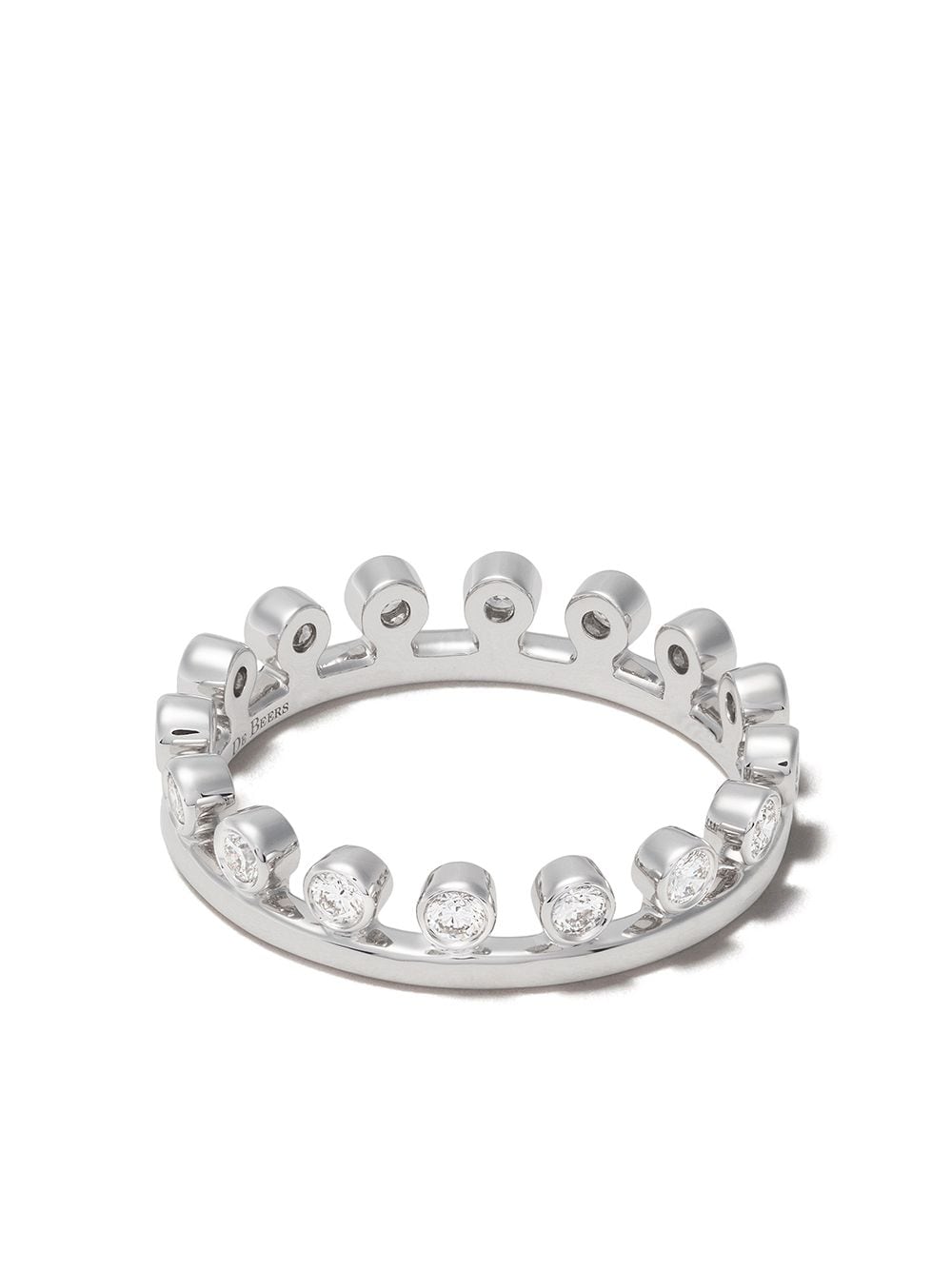 De Beers Jewellers 18kt white gold Dewdrop diamond one line band - Silver von De Beers Jewellers