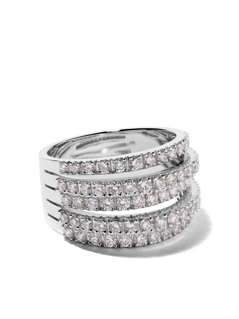 De Beers Jewellers 18kt white gold Five Line diamond ring - Silver von De Beers Jewellers