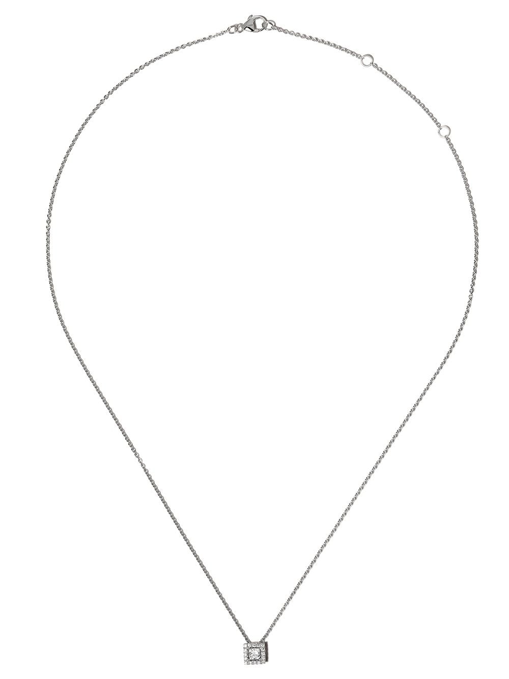 De Beers Jewellers 18kt white gold My First De Beers Aura princess-cut diamond pendant necklace - Silver von De Beers Jewellers