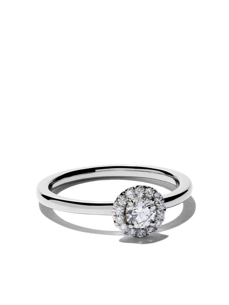 De Beers Jewellers Platinum My First De Beers Aura solitaire diamond ring - Silver von De Beers Jewellers