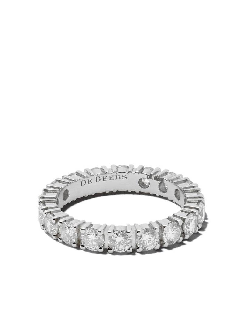 De Beers Jewellers Platinum DB Classic Full Eternity diamond 3mm band - Silver von De Beers Jewellers