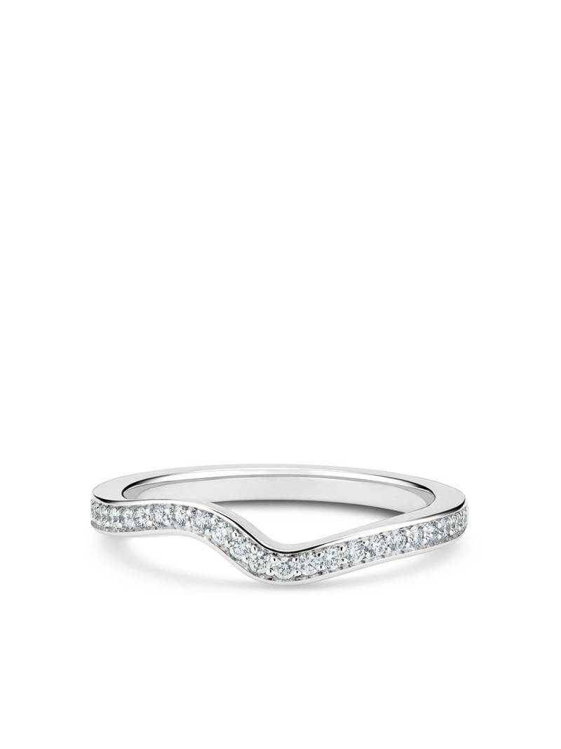 De Beers Jewellers platinum Caress diamond band - Silver von De Beers Jewellers