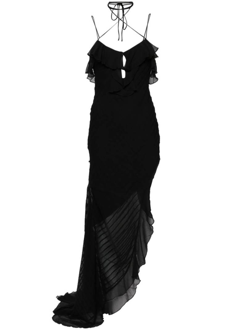 De La Vali Magdalena ruffled maxi dress - Black von De La Vali