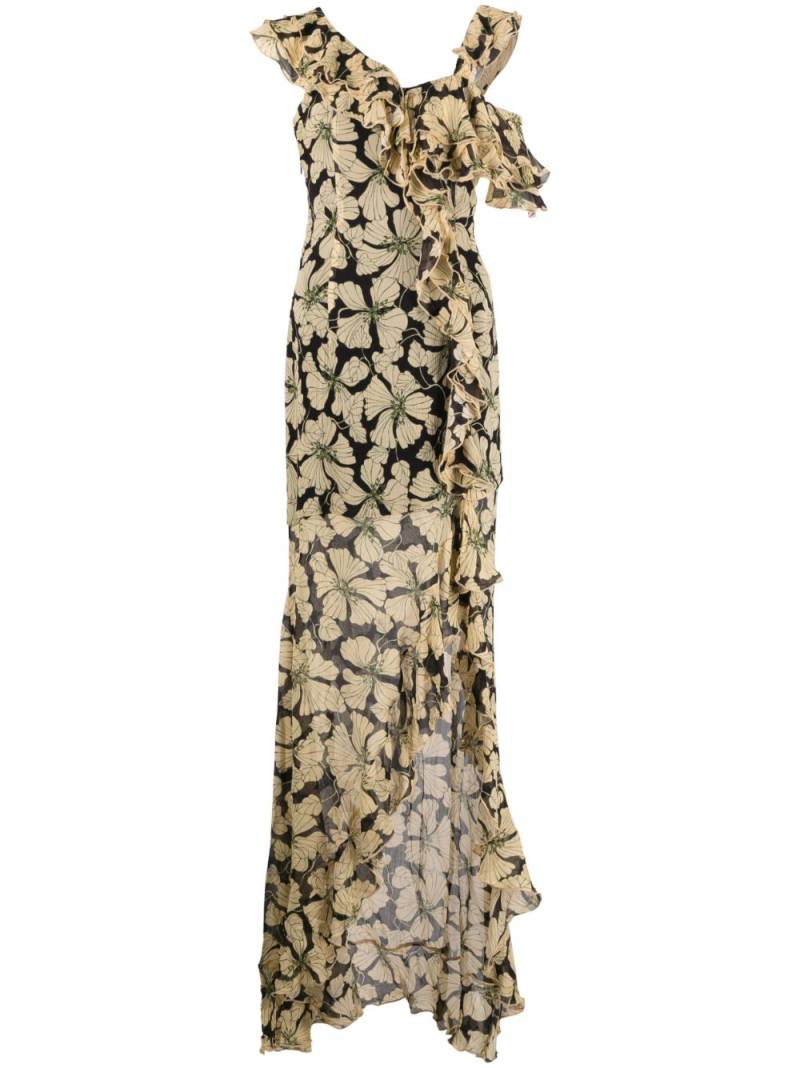 De La Vali Serena floral-print maxi dress - Black von De La Vali