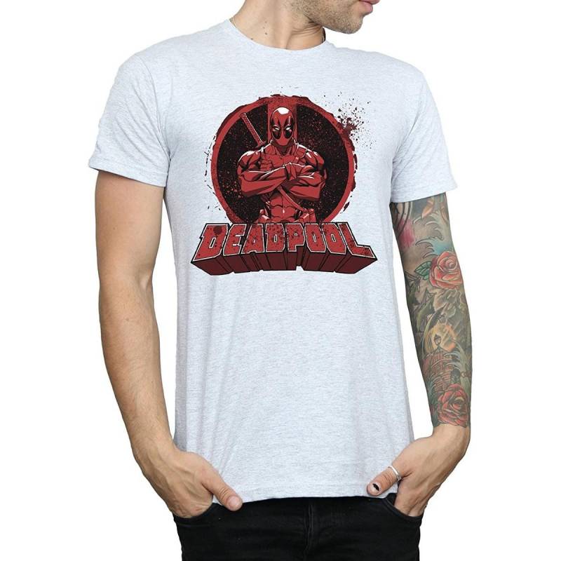 Deadpool - Arms Crossed TShirt, für Damen, Grau, Größe 3XL von Deadpool