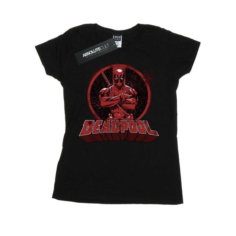 Deadpool - Arms Crossed TShirt, für Damen, Schwarz, Größe S von Deadpool