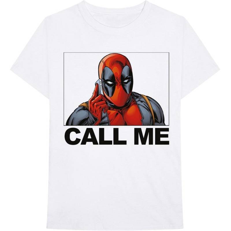 Deadpool - Call Me TShirt, für Damen, Weiss, Größe XL von Deadpool