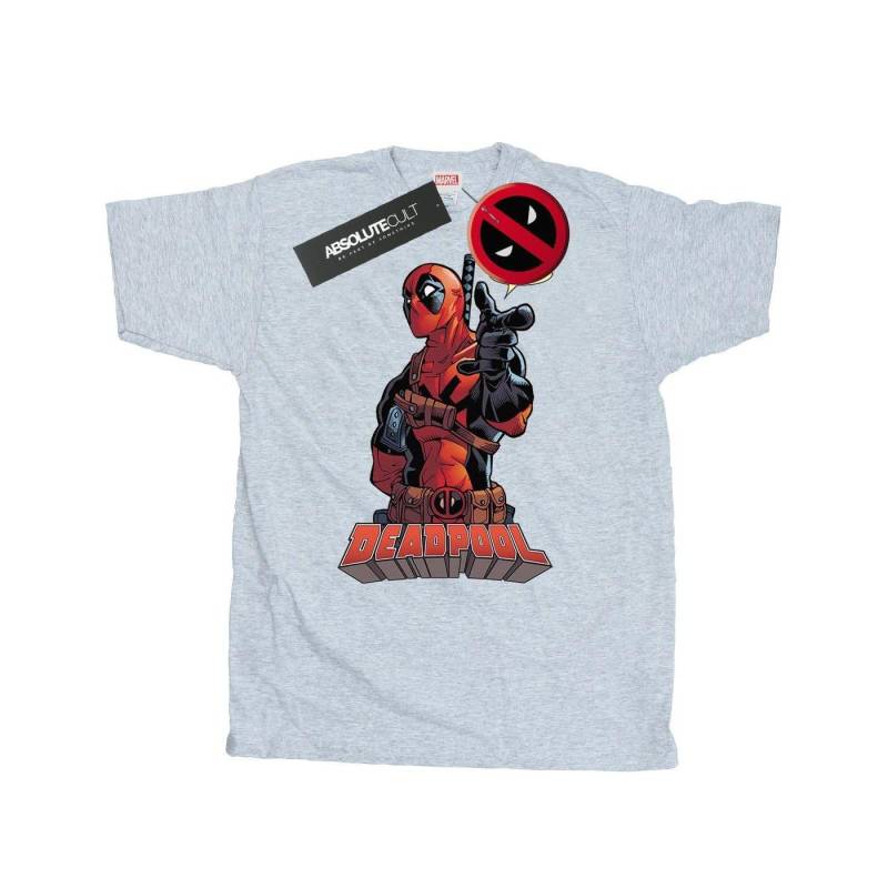 Hey You Tshirt Damen Grau M von Deadpool