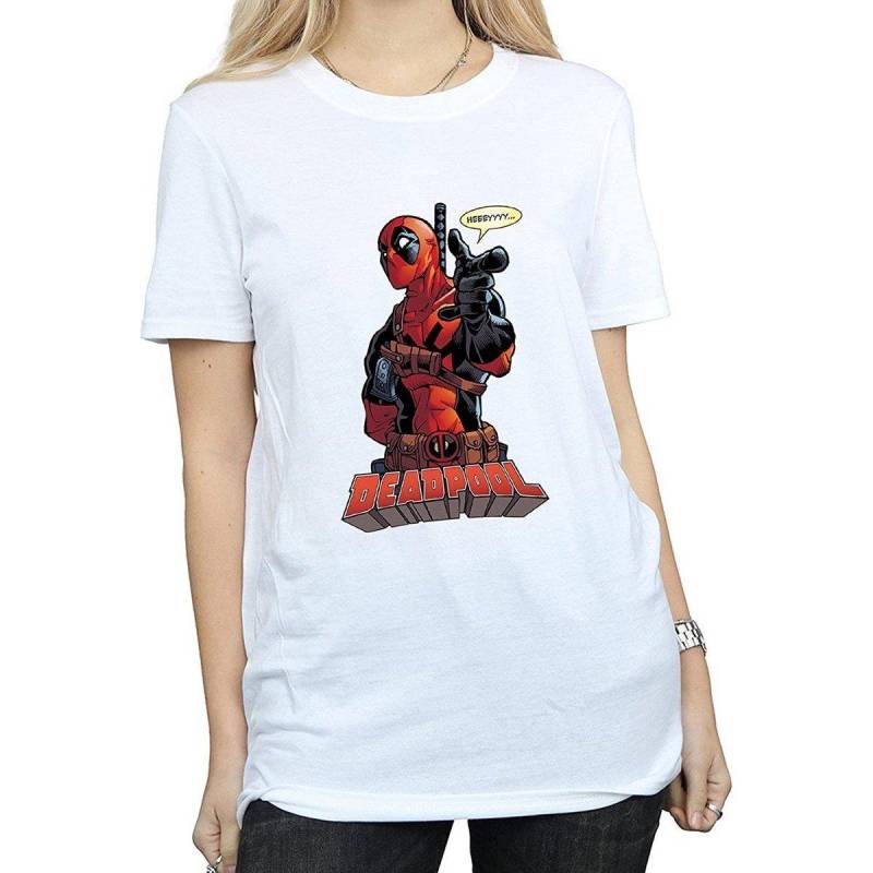 Hey You Tshirt Damen Weiss L von Deadpool