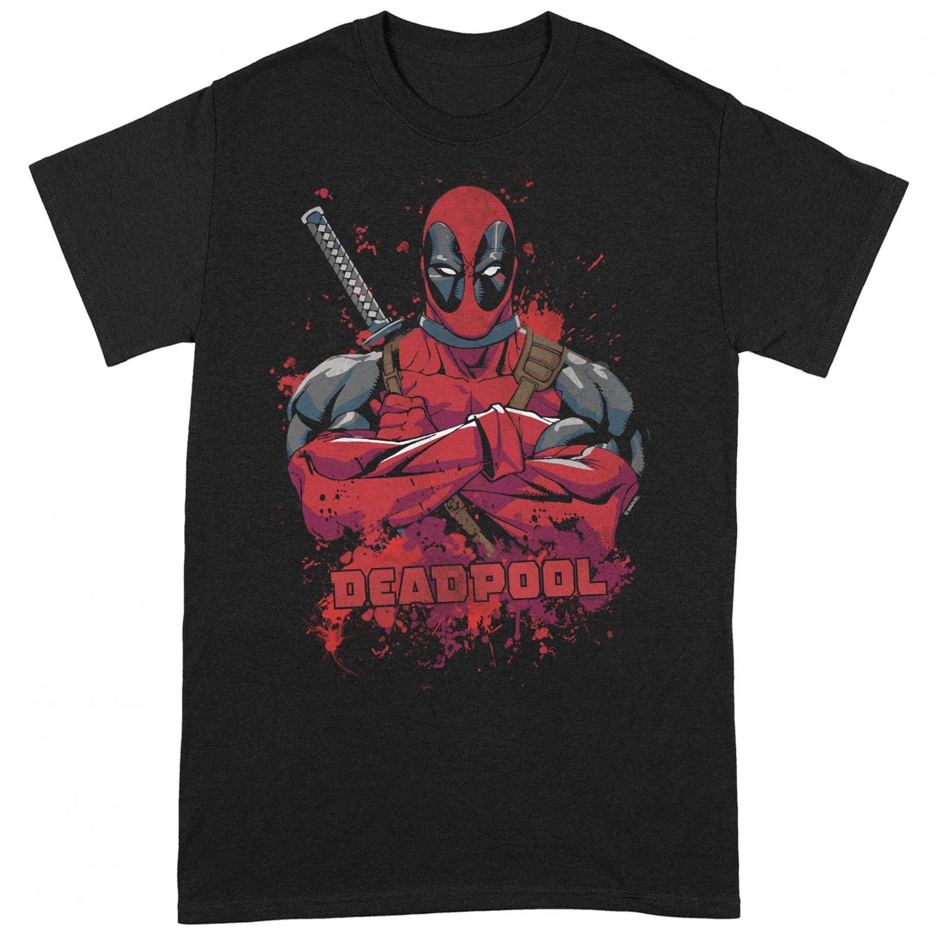 Tshirt Herren Schwarz XL von Deadpool