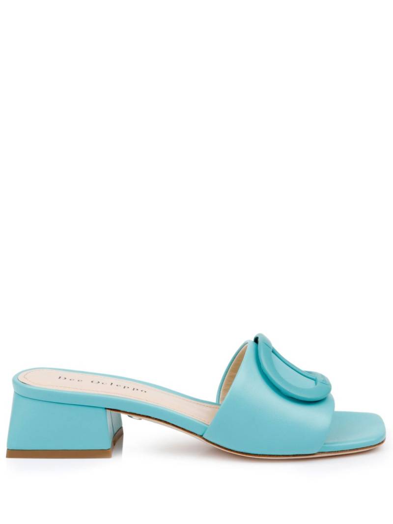 Dee Ocleppo Dizzy 35mm leather mules - Blue von Dee Ocleppo