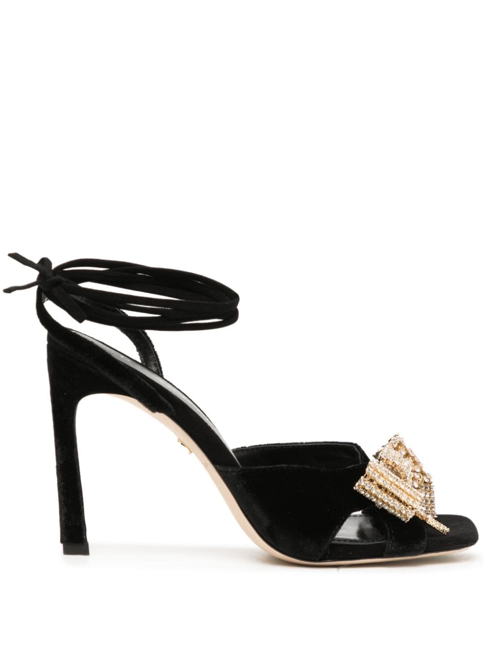Dee Ocleppo Gina 95mm velvet sandals - Black von Dee Ocleppo