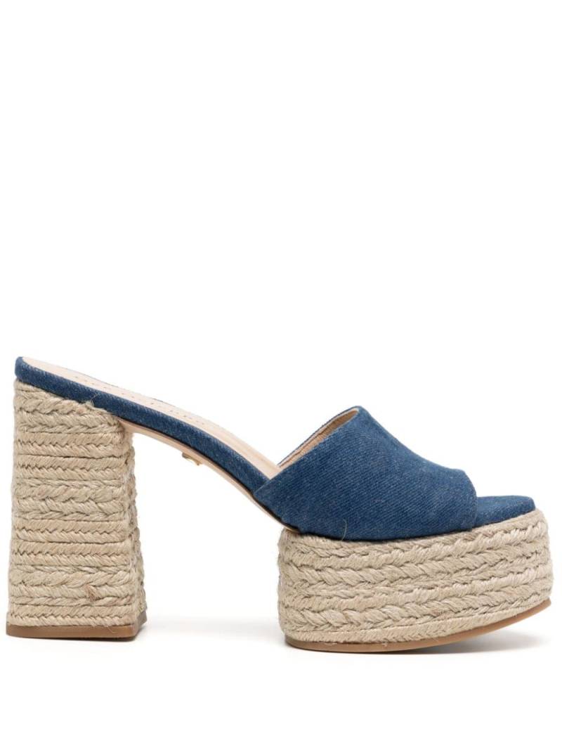 Dee Ocleppo Sunset 120mm platform denim espadrilles - Blue von Dee Ocleppo