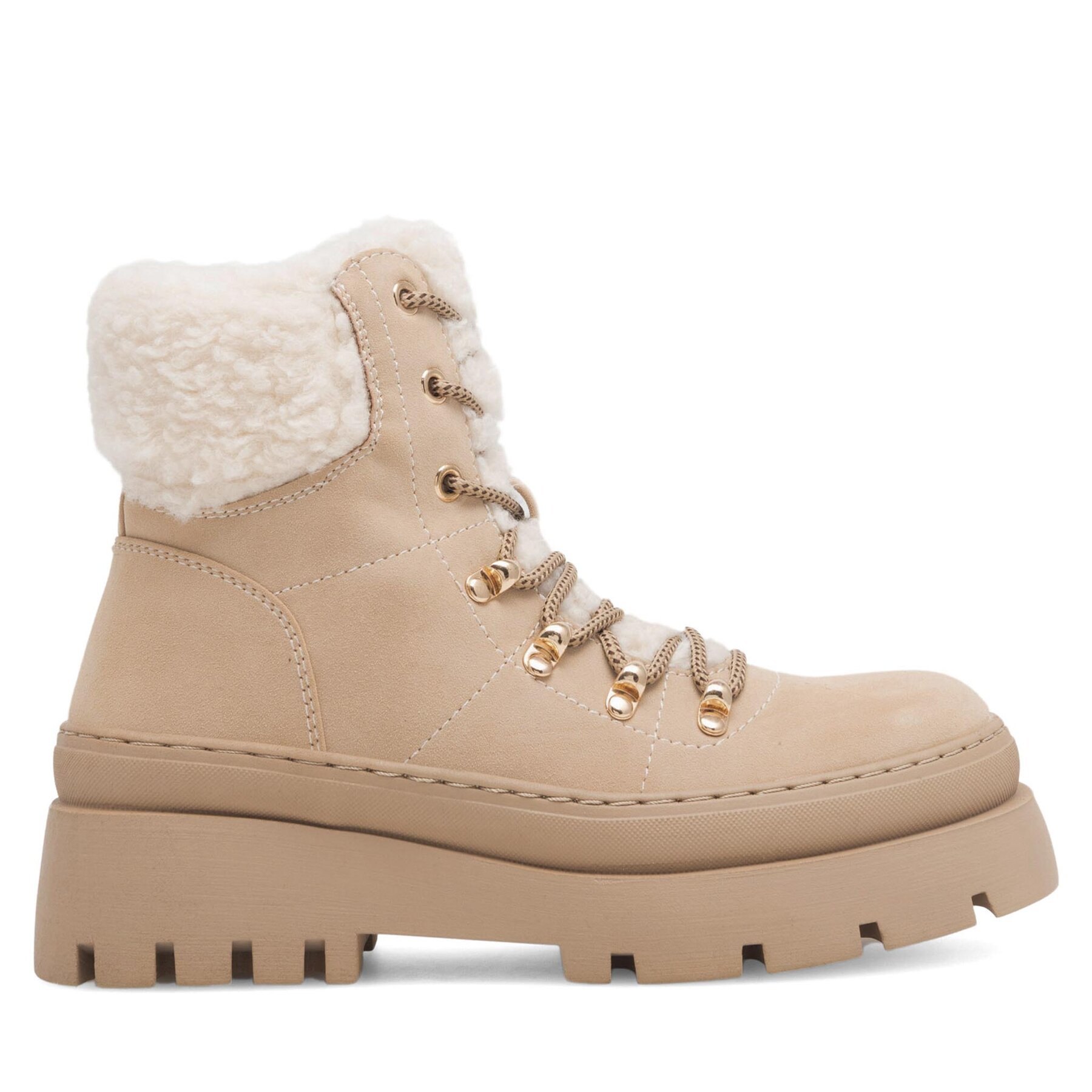 Schnürstiefeletten DeeZee Queenie WS6151-03 Beige Schnürstiefeletten DeeZee Queenie WS6151-03 Beige von DeeZee