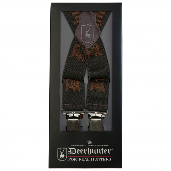 Deerhunter - Logo Braces With Clips - Hosenträger Gr 120 cm schwarz von Deerhunter