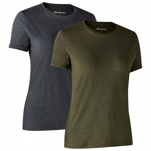 Deerhunter - Women's Basic T-Shirt 2-Pack - T-Shirt Gr 44 oliv Deerhunter - Women's Basic T-Shirt 2-Pack - T-Shirt Gr 44 oliv von Deerhunter
