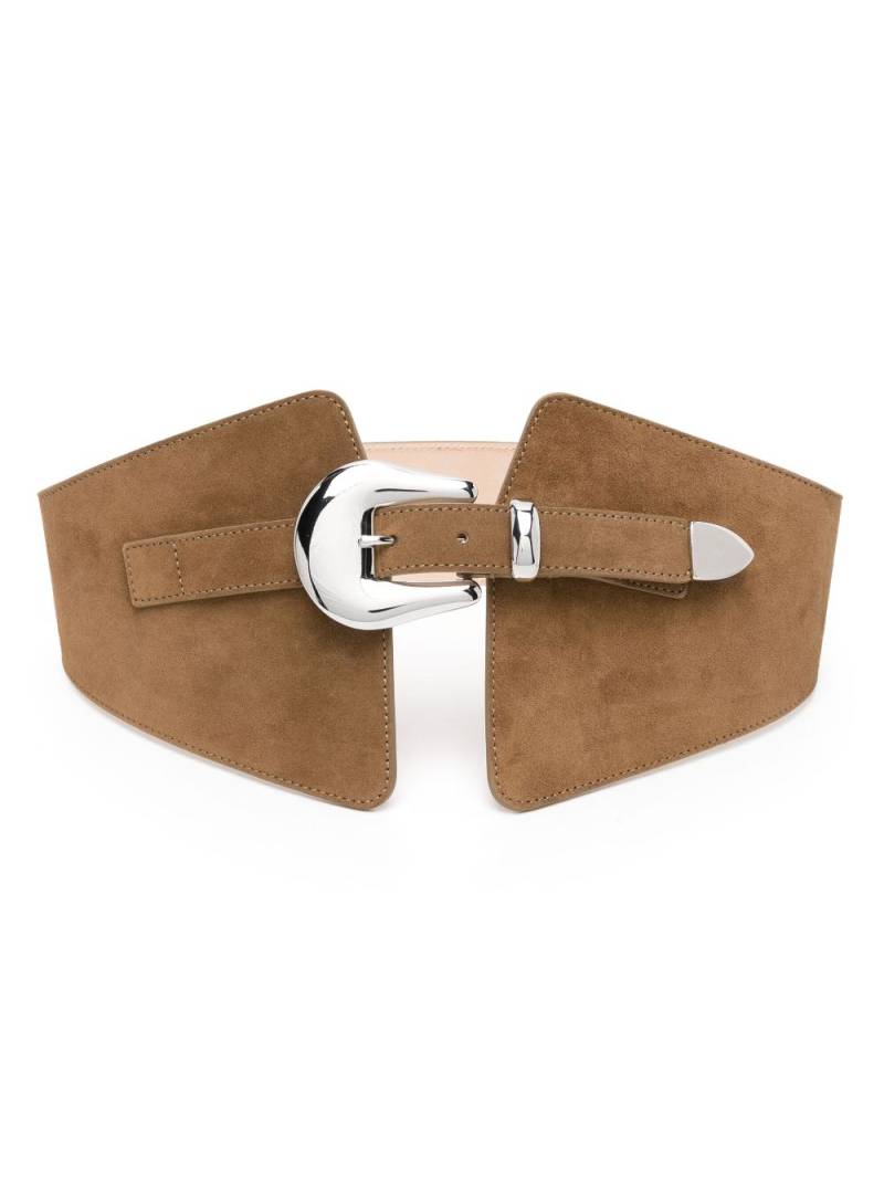 Déhanche Arya suede wide belt - Brown von Déhanche