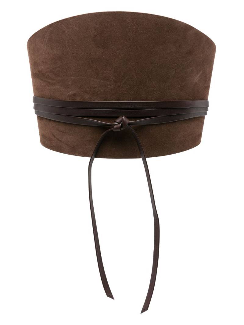 Déhanche Undone Corset suede belt - Brown von Déhanche