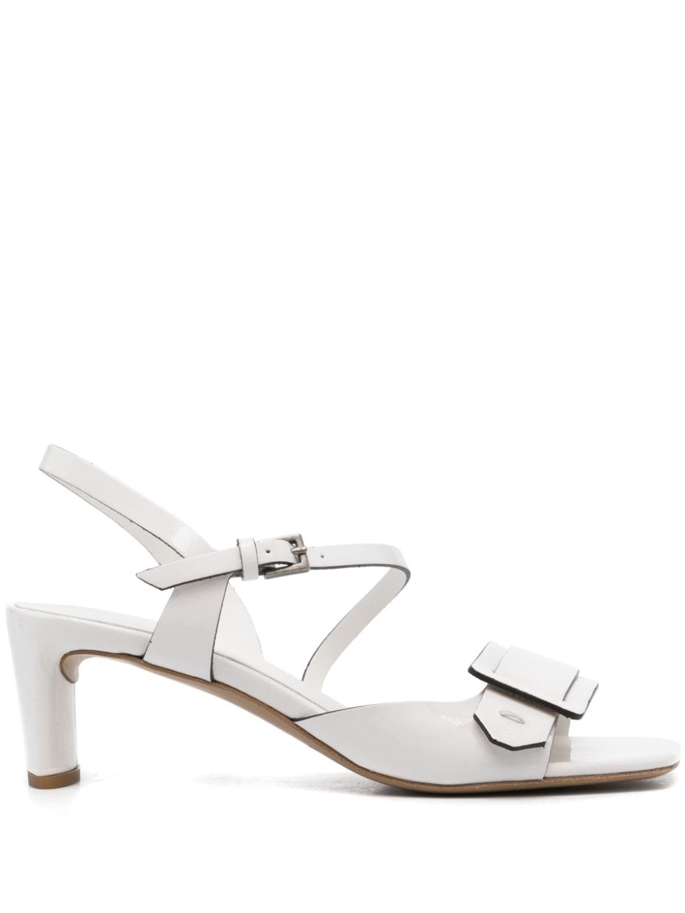 Del Carlo 55mm Moore patent leather sandals - White von Del Carlo