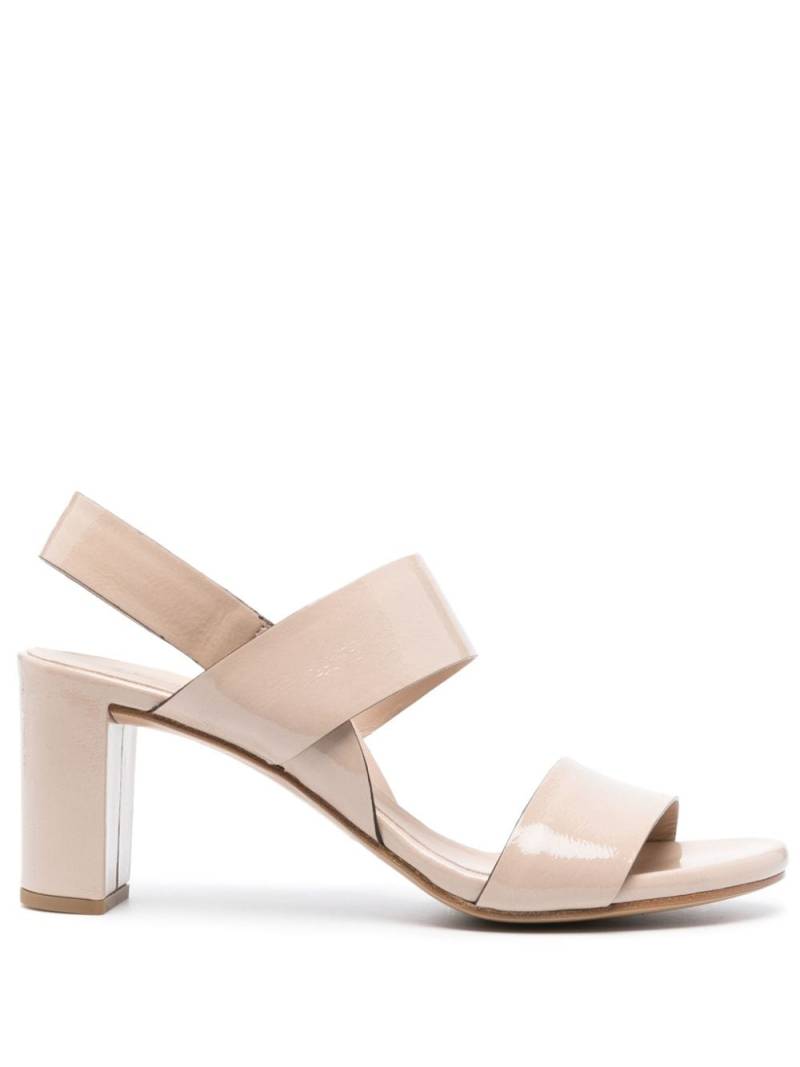 Del Carlo 75mm patent leather sandals - Neutrals von Del Carlo