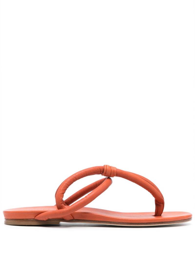 Del Carlo thong-strap leather slides - Orange von Del Carlo