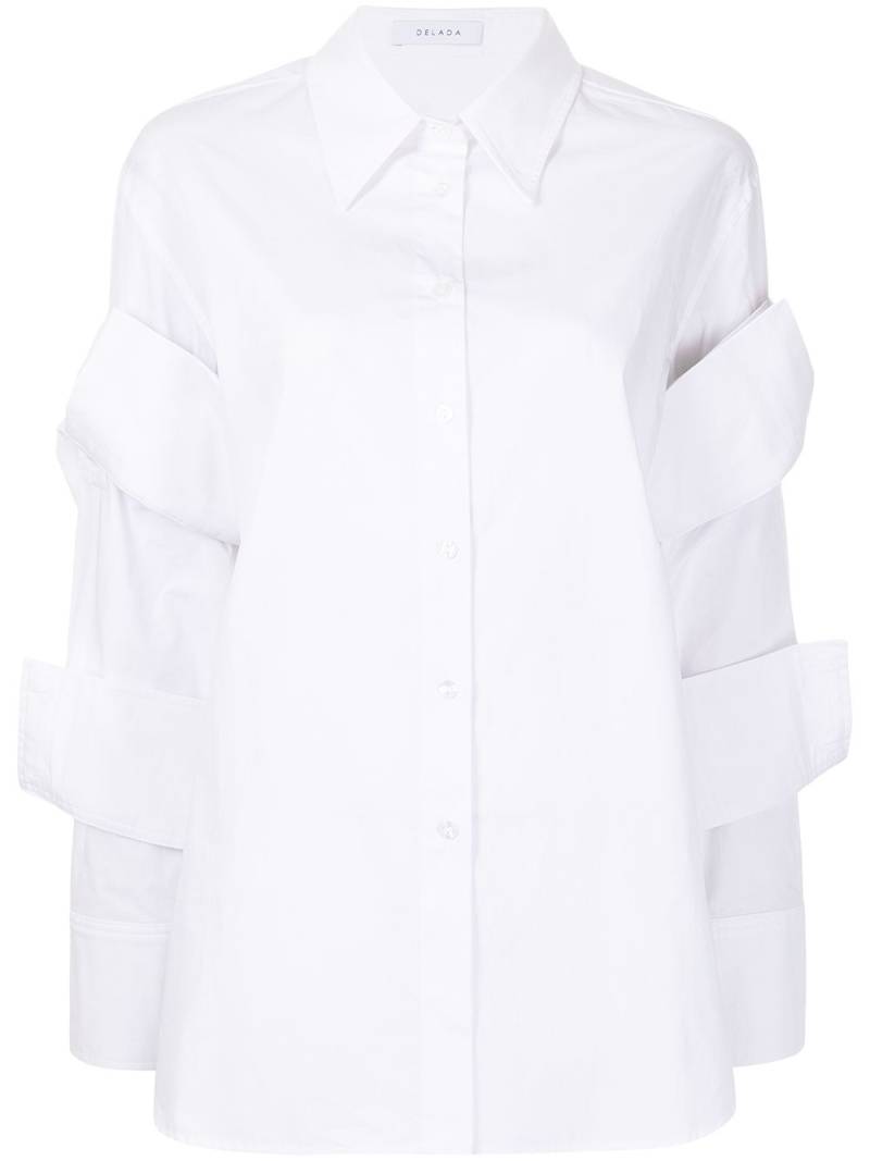 Delada layered sleeve shirt - White von Delada