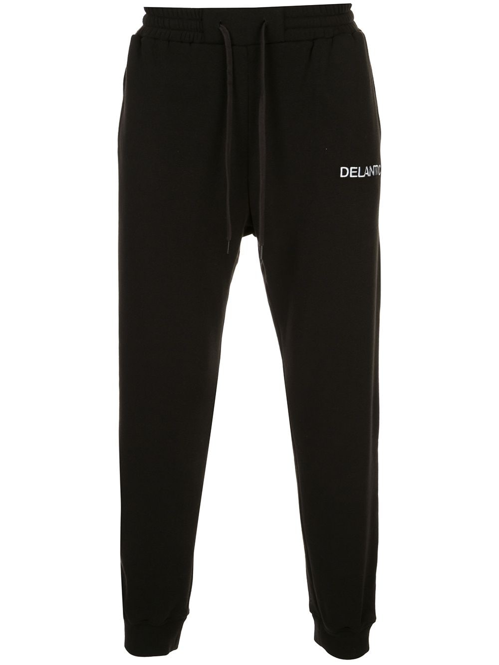 Delantic logo verlour-lined "Black Burrr Sweatpants" trackpants von Delantic