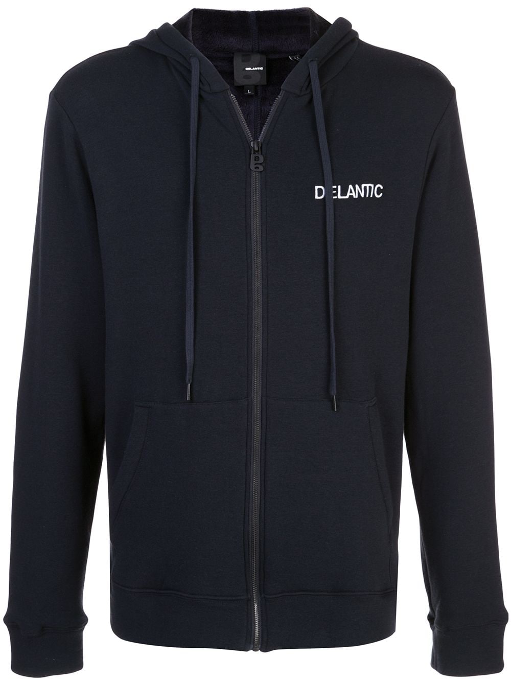 Delantic East Atlanta velour-lined zip hoodie - Blue von Delantic