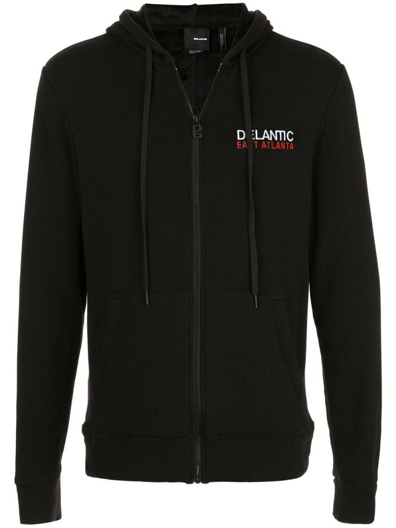 Delantic EA zip-fastening "Burrr" hoodie - Black von Delantic