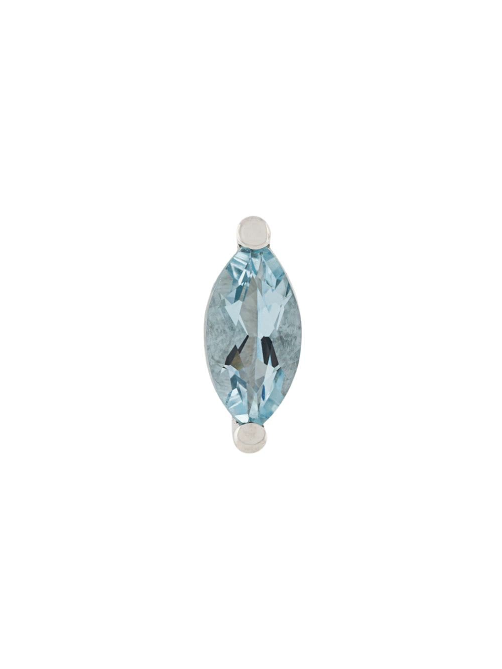 Delfina Delettrez 18kt gold Dots Solitaire aquamarine and pearl earring - Blue von Delfina Delettrez