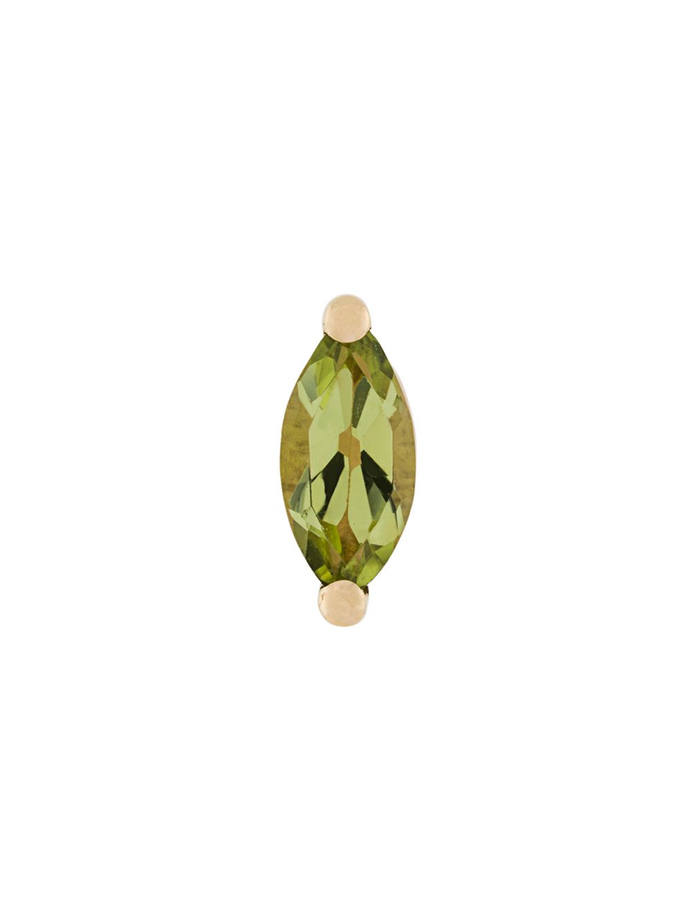 Delfina Delettrez 18kt gold Dots Solitaire peridot earring - White von Delfina Delettrez