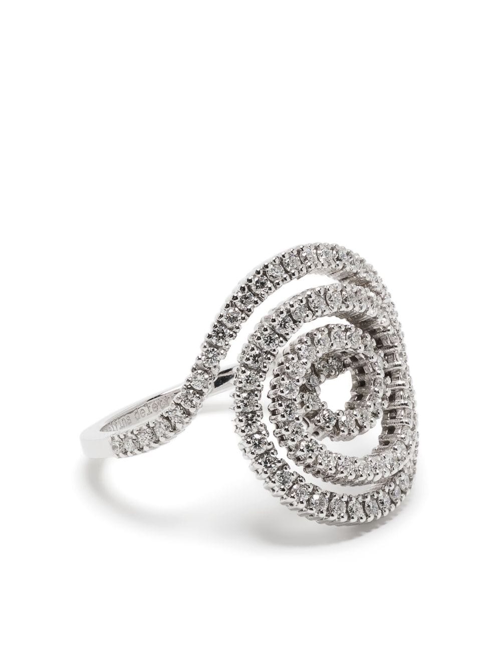 Delfina Delettrez 18kt white gold diamond Spiral Loop ring - Silver von Delfina Delettrez
