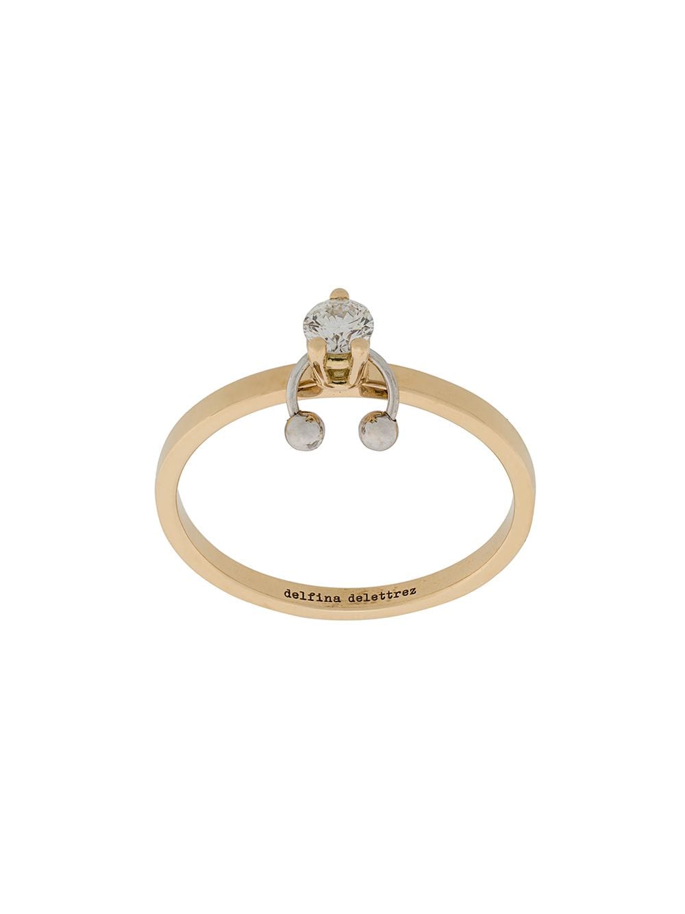 Delfina Delettrez 18kt yellow and white Two In One diamond ring - Gold von Delfina Delettrez