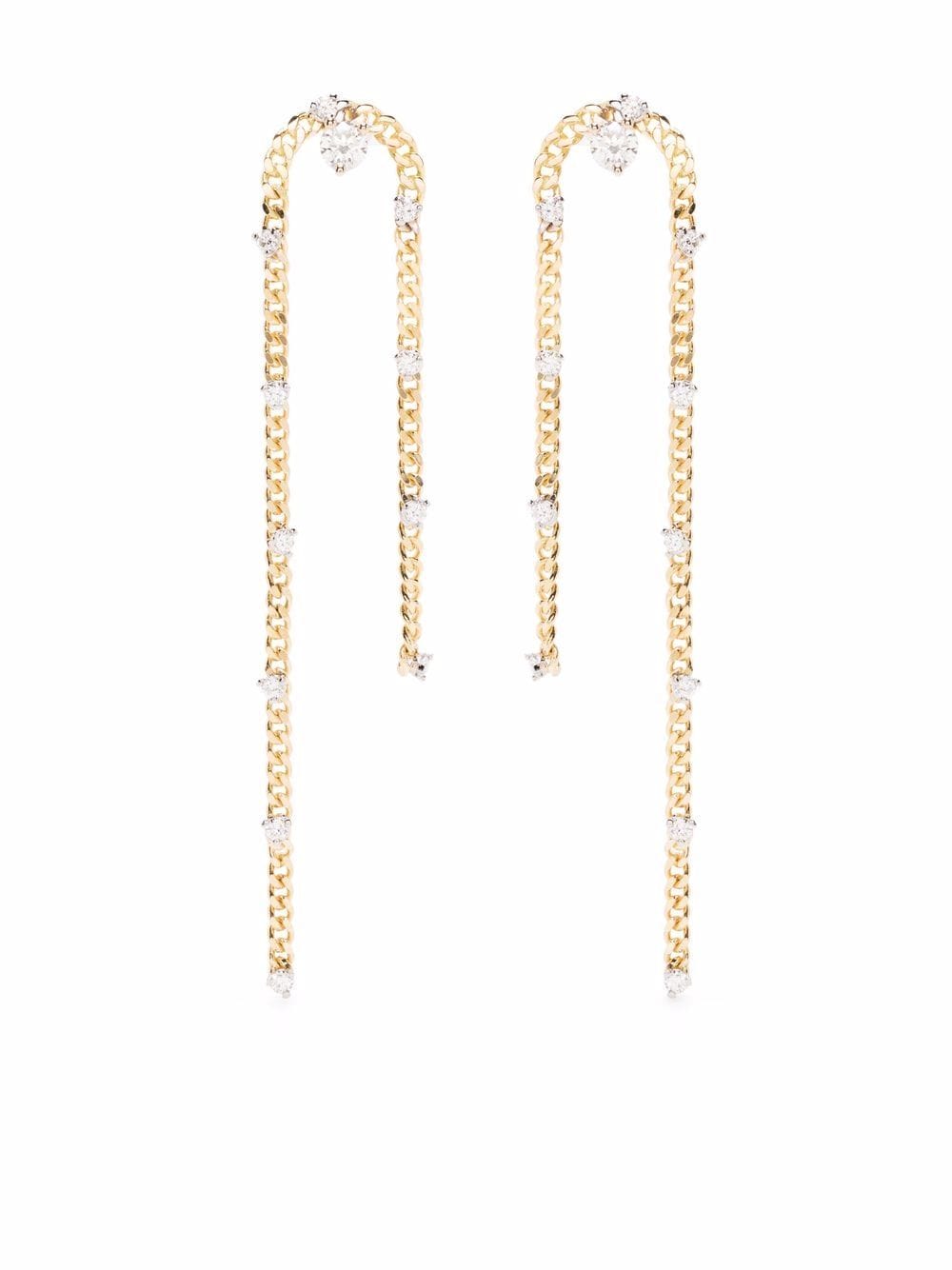 Delfina Delettrez 18kt yellow gold Unchain My Art diamond earrings von Delfina Delettrez