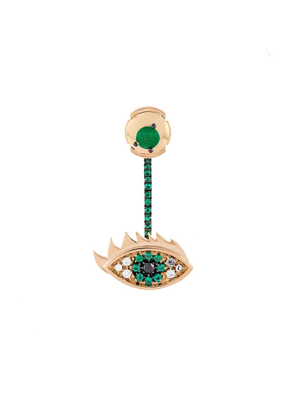 Delfina Delettrez 'Eyes on me' diamond and emerald earring - Metallic von Delfina Delettrez