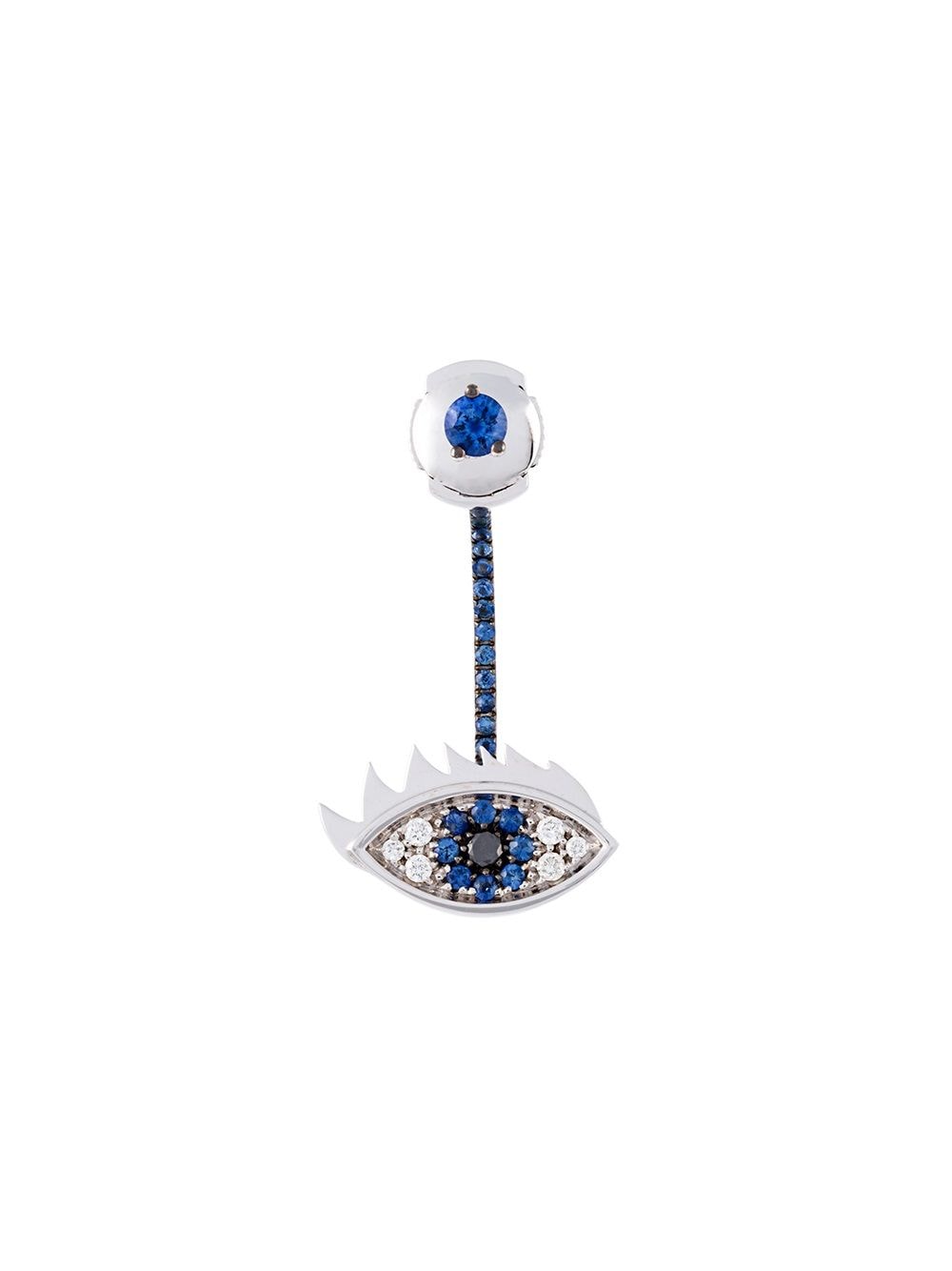 Delfina Delettrez 'Eyes on me' diamond and sapphire earring - Metallic von Delfina Delettrez