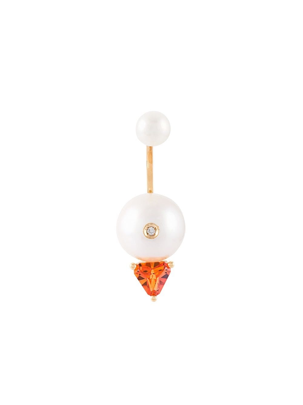 Delfina Delettrez 'Trillion' diamond earring - Metallic von Delfina Delettrez