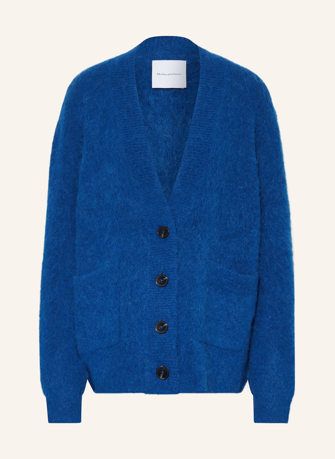 Delicatelove Strickjacke Toronto Aus Alpaka blau von Delicatelove