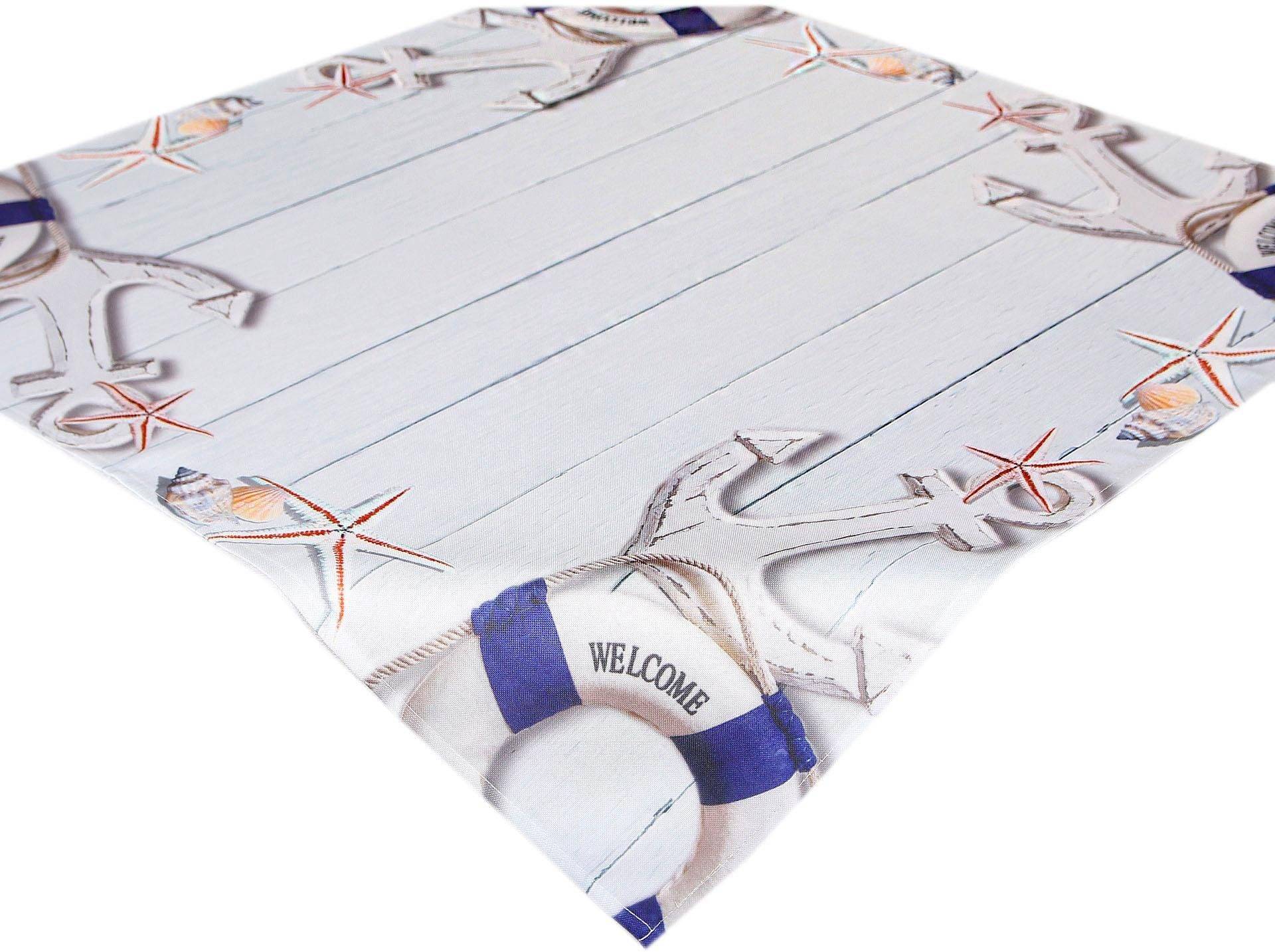 Delindo Lifestyle Mitteldecke »ANKER«, Druckdesign, 185 g/m² Delindo Lifestyle Mitteldecke »ANKER«, Druckdesign, 185 g/m² von Delindo Lifestyle